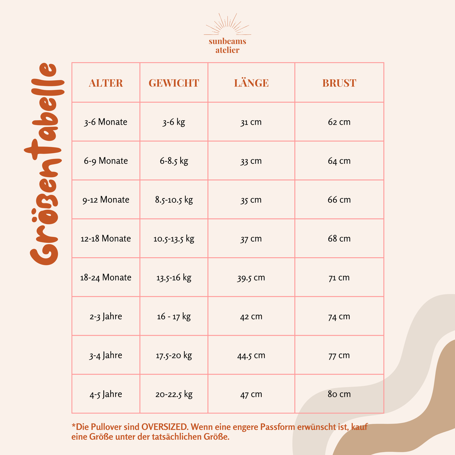 Personalisierter Kinderpullover mit handbesticktem Namen