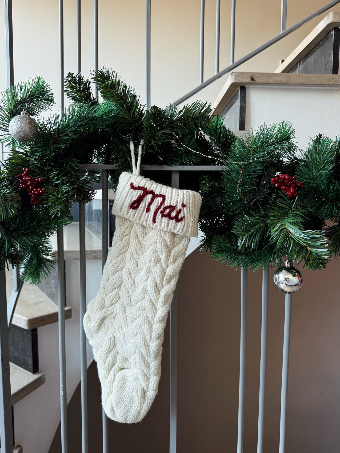 Handbestickte Weihnachtsstrümpfe