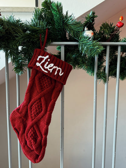 Handbestickte Weihnachtsstrümpfe