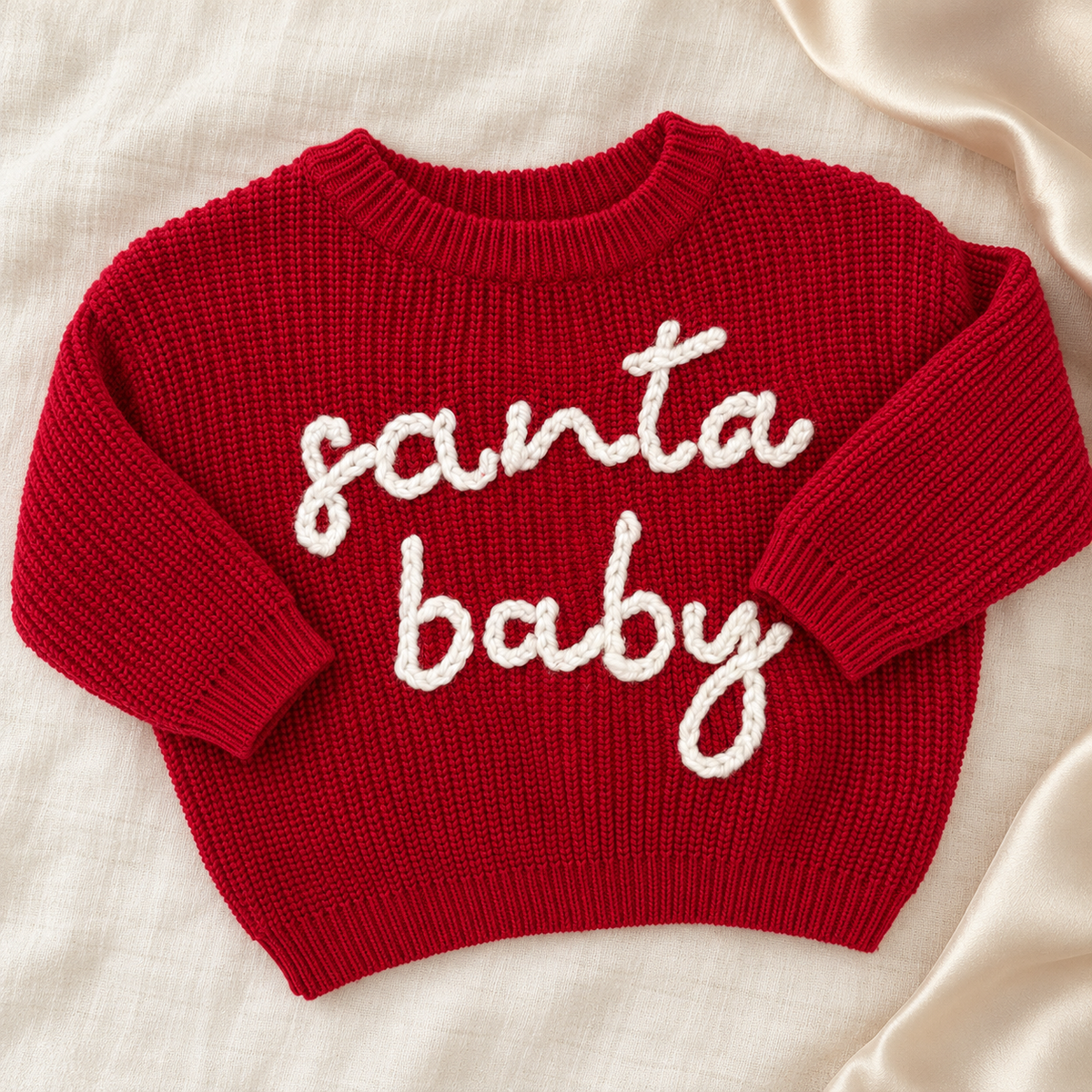 Weihnachtspullover für Babys & Kinder – Geschenkschleife