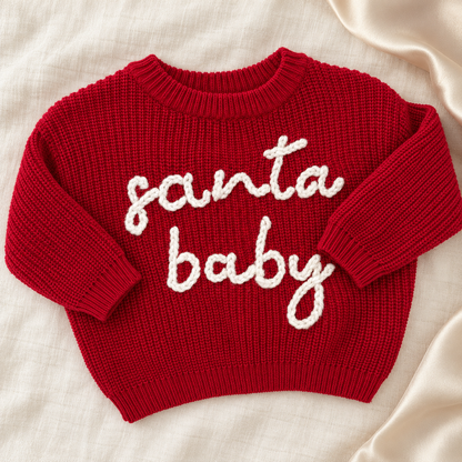 Weihnachtspullover für Babys & Kinder – Geschenkschleife