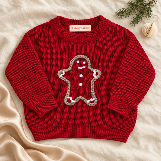Weihnachtspullover für Babys & Kinder – Lebkuchenmann