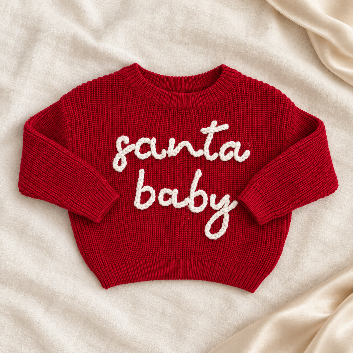 Weihnachtspullover für Babys & Kinder – Geschenkschleife
