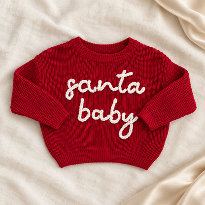 Weihnachtspullover für Babys & Kinder – Geschenkschleife