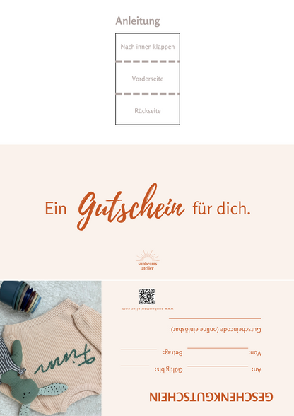 Geschenkgutschein zum Ausdrucken