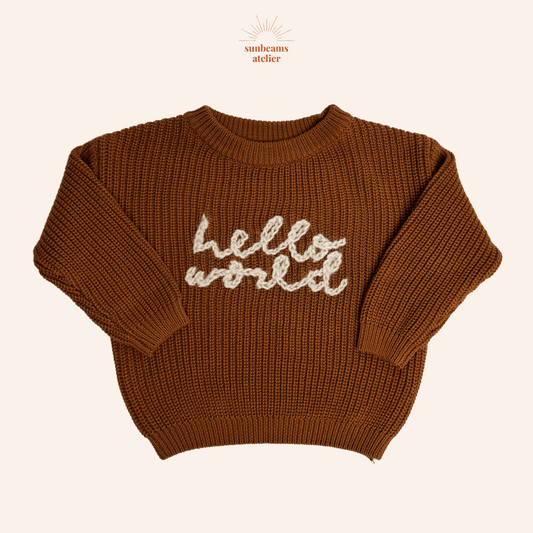 Fertiger Pullover: Design Hello World